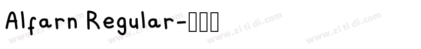 Alfarn Regular字体转换
